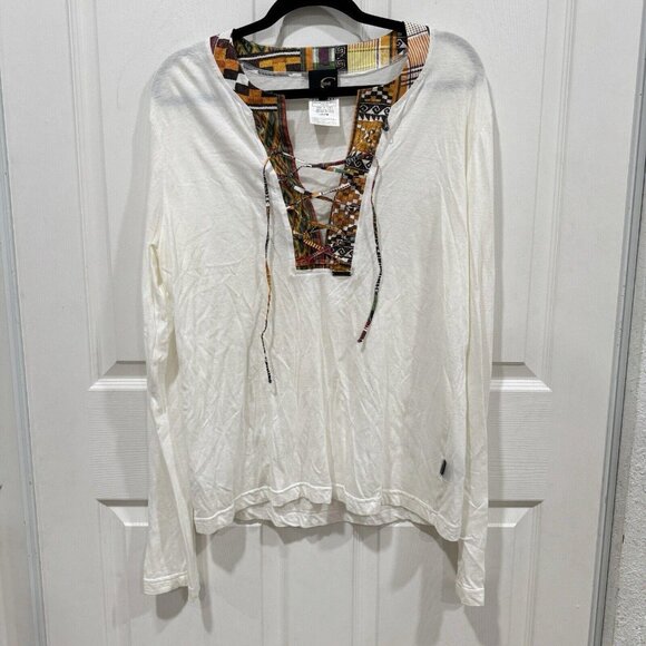 Women’s Just Cavalli Tunic String Top Size 56 Western Lightweight Multicolored - Picture 2 of 12